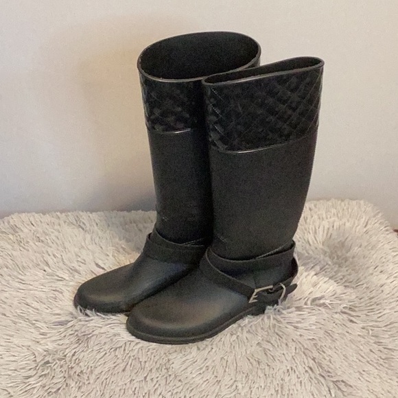 Suzy Shier black rain boots size 7 - Picture 2 of 8